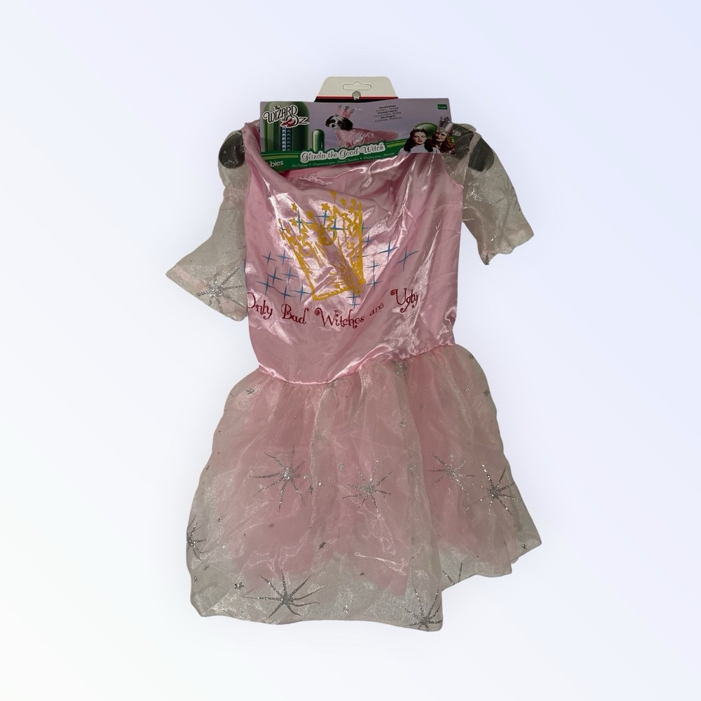 Rubie's Wizard of Oz Glinda the Good Witch Dog Costume LARGE Pink/Silver